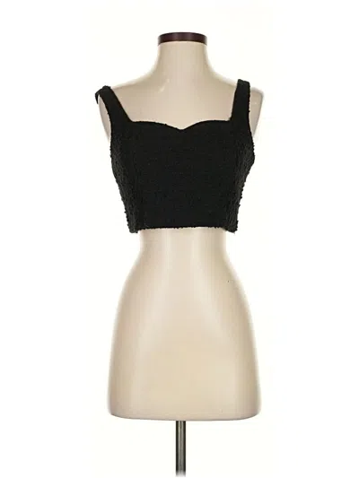 Pre-owned Abercrombie & Fitch Sleeveless Top Black Sweetheart Neckline Tops