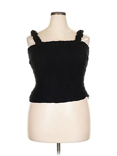 Pre-owned Abercrombie & Fitch Sleeveless Top Black Sweetheart Neckline Tops