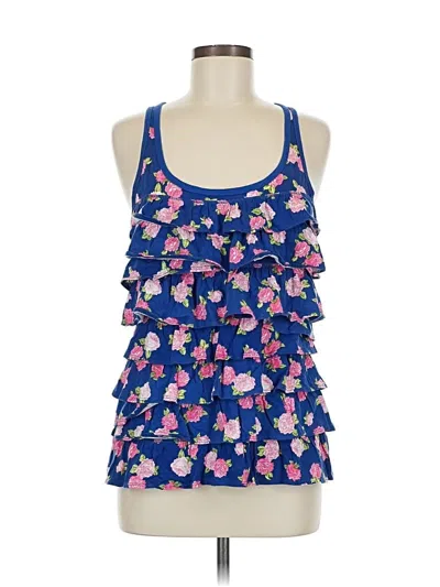 Pre-owned Abercrombie & Fitch Sleeveless Top Blue Halter Neckline Tops