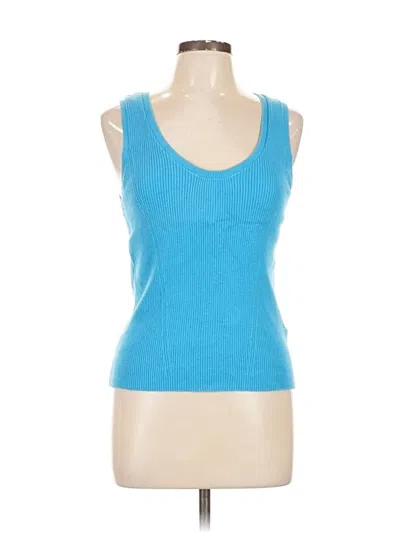 Pre-owned Abercrombie & Fitch Sleeveless Top Blue Scoop Neck Tops