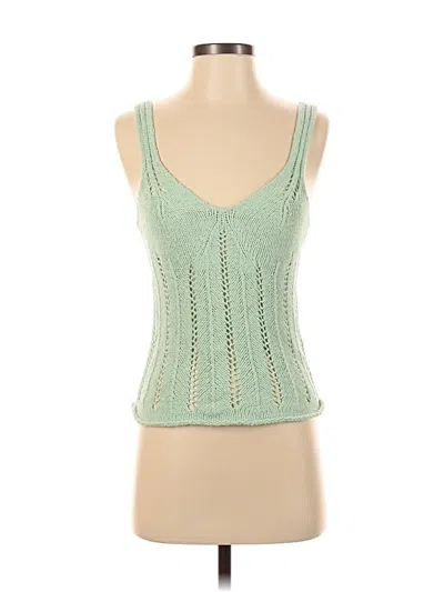 Pre-owned Abercrombie & Fitch Sleeveless Top Green Sweetheart Neckline Tops