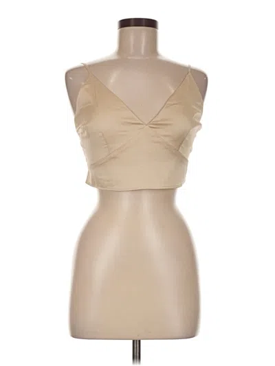 Abercrombie & Fitch Sleeveless Top Tan Halter Neckline Tops