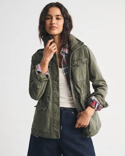 Abercrombie & Fitch Slim Military Jacket In Green