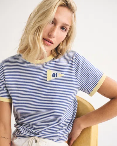 Abercrombie & Fitch Slim-fitting Tee In Blue