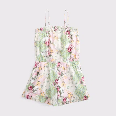 Abercrombie & Fitch Kids' Smocked Tube Top Romper In Green