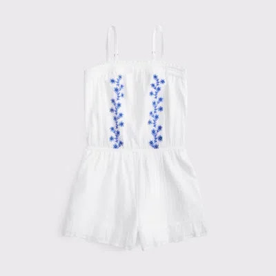 Abercrombie & Fitch Kids' Smocked Tube Top Romper In White