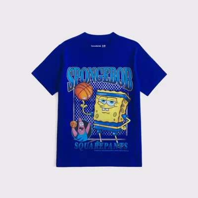 Abercrombie & Fitch Kids' Spongebob Squarepants Graphic Tee In Blue