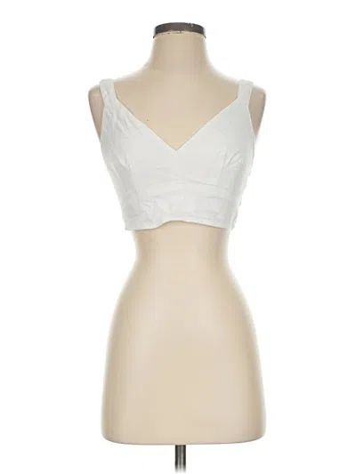 Pre-owned Abercrombie & Fitch Sports Bra In White