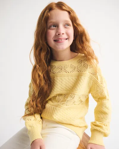 Abercrombie & Fitch Kids' Stitched Crew Sweater In Brown