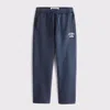 Abercrombie & Fitch Straight Open-hem Logo Sweatpant In Blue