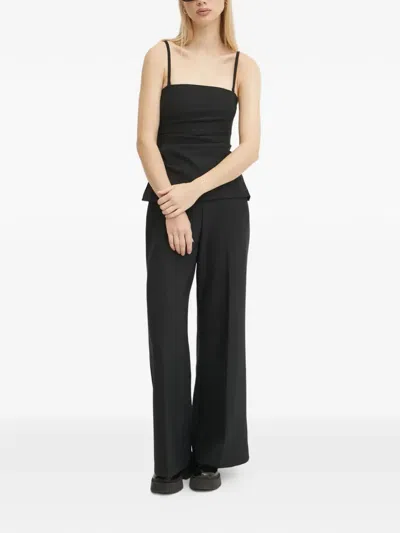 Abercrombie & Fitch Strap Jumpsuit In Black