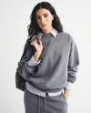 Abercrombie & Fitch Sunday Mockneck Crew In Gray