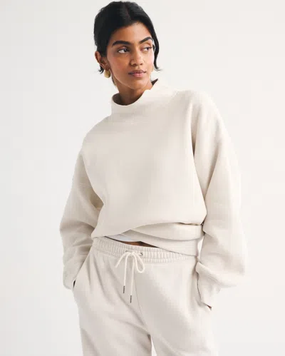 Abercrombie & Fitch Sunday Oversized Funnel Neck Sweatshirt In Neutral
