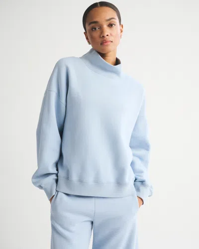 Abercrombie & Fitch Sunday Oversized Funnelneck Sweatshirt In Blue
