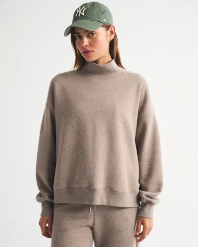 Abercrombie & Fitch Sunday Oversized Funnel-neck Sweatshirt In Green