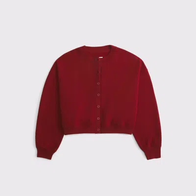 Abercrombie & Fitch Sunday Shrunken Cardigan In Red