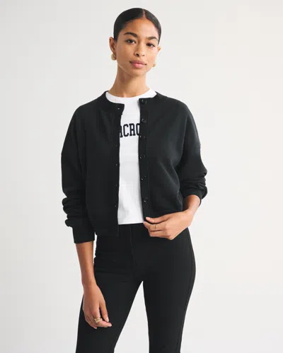 Abercrombie & Fitch Sunday Shrunken Cardigan In Black