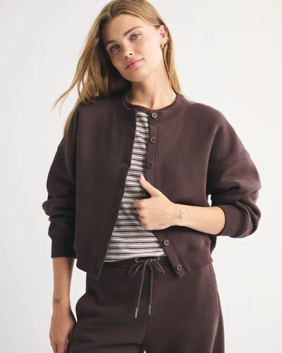 Abercrombie & Fitch Sunday Shrunken Cardigan In Brown