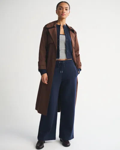 Abercrombie & Fitch Sunday Wide Leg Sweatpant In Blue