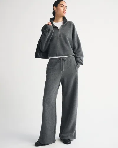 Abercrombie & Fitch Sunday Wide Leg Sweatpant In Gray