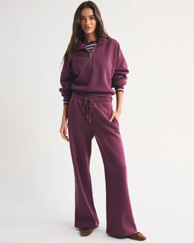 Abercrombie & Fitch Sunday Wide Leg Sweatpant In Purple