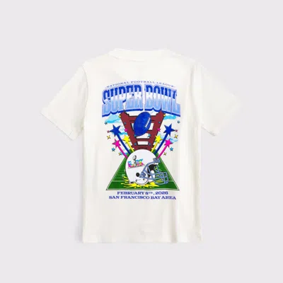 Abercrombie & Fitch Kids' Super Bowl Graphic Tee In White