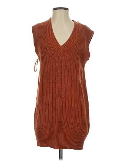Pre-owned Abercrombie & Fitch Sweater Vest In Brown