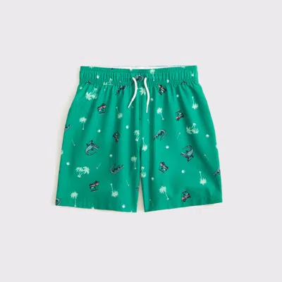Abercrombie & Fitch Kids' Swim Trunks In Green
