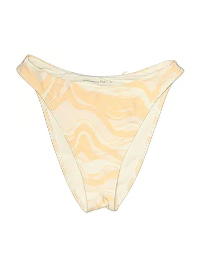 Pre-owned Abercrombie & Fitch Swimsuit Bottoms In Ivory