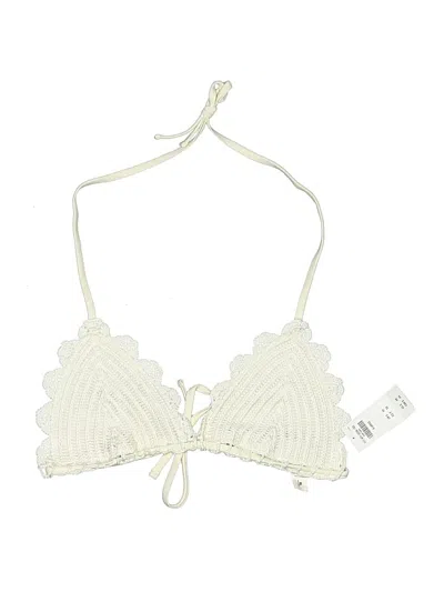 Pre-owned Abercrombie & Fitch Swimsuit Top Ivory Swimwear