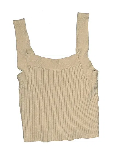 Pre-owned Abercrombie & Fitch Swimsuit Top Tan Swimwear In Brown