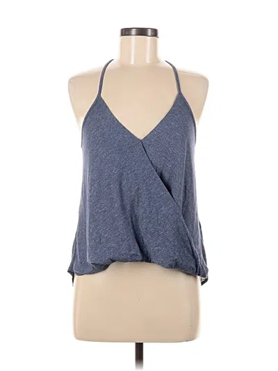 Pre-owned Abercrombie & Fitch Tank Top Blue Halter Neckline Tops