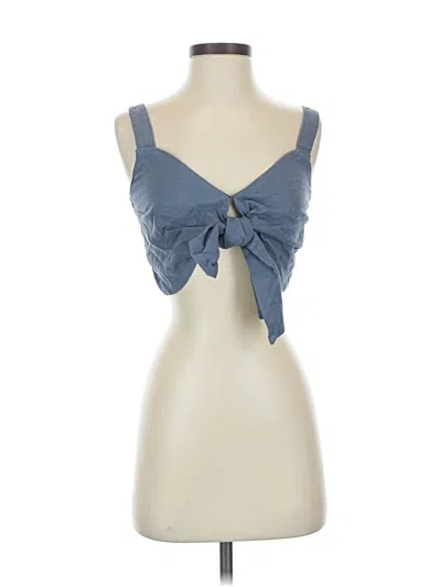 Pre-owned Abercrombie & Fitch Tank Top Blue Sweetheart Neckline Tops