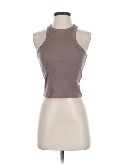 Pre-owned Abercrombie & Fitch Tank Top Brown Halter Neckline Tops