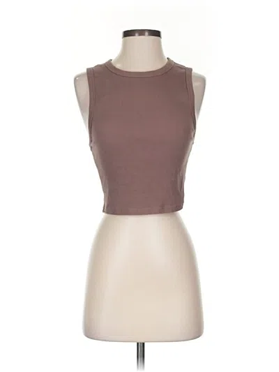 Pre-owned Abercrombie & Fitch Tank Top Brown Strapless Neckline Tops