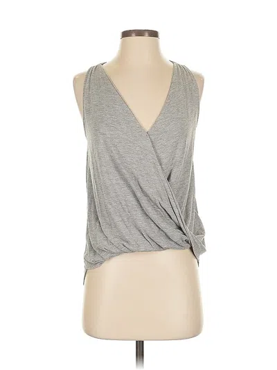 Pre-owned Abercrombie & Fitch Tank Top Gray Plunge Neckline Tops