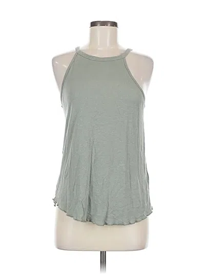 Pre-owned Abercrombie & Fitch Tank Top Green Halter Neckline Tops