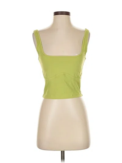 Pre-owned Abercrombie & Fitch Tank Top Green Strapless Neckline Tops