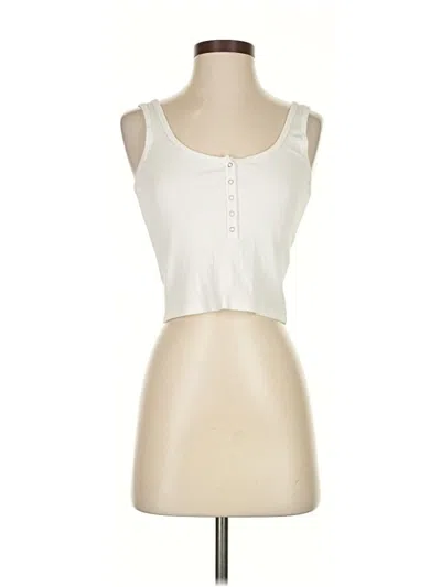 Pre-owned Abercrombie & Fitch Tank Top Ivory Strapless Neckline Tops In White