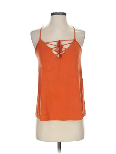 Pre-owned Abercrombie & Fitch Tank Top Orange Halter Neckline Tops