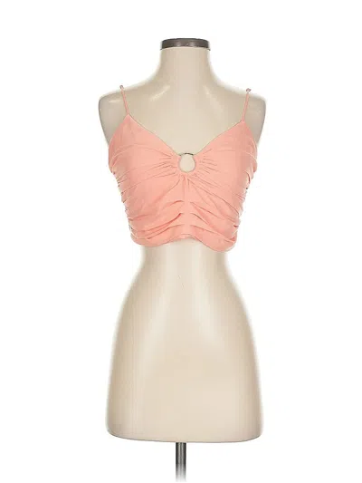 Pre-owned Abercrombie & Fitch Tank Top Orange Strapless Neckline Tops