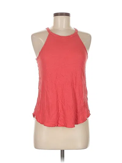 Pre-owned Abercrombie & Fitch Tank Top Red Halter Neckline Tops