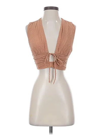 Abercrombie & Fitch Tank Top Tan Halter Neckline Tops
