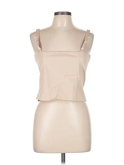 Abercrombie & Fitch Tank Top Tan Strapless Neckline Tops In Brown