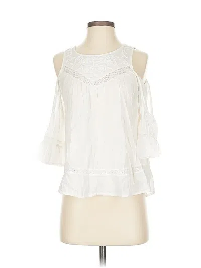 Pre-owned Abercrombie & Fitch Tank Top White Cold Shoulder Neckline Tops