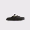 Abercrombie & Fitch Textural Faux Raffia Clogs In Black