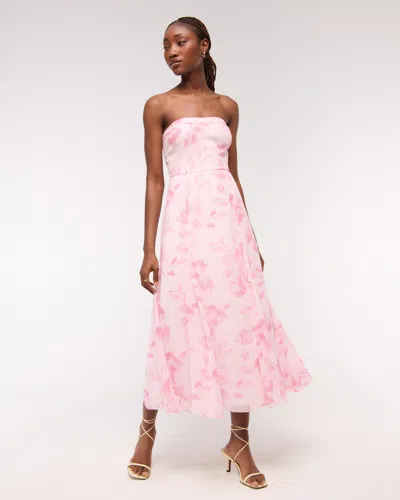 Abercrombie & Fitch The A&f Camille Strapless Godet Midi Dress