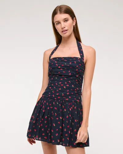 Abercrombie & Fitch The A&f Emerson Drop-waist Halter Mini Dress