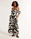 Abercrombie & Fitch The A&f Emerson Off-the-shoulder Maxi Dress In Multi