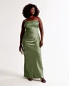 Abercrombie & Fitch The A&f Emerson Strapless Slim Maxi Dress In Green